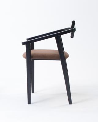 Стул ZiP-mebel Стул-кресло Челси ПМ чёрный/коричневый арт. Z011834B04