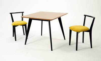 Стол ZiP-mebel Стол Сканди М 90 чёрное дерево/натур арт. F404125BUN
