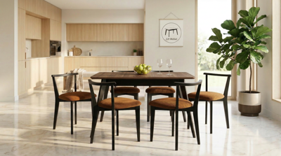 Стол ZiP-mebel Стол Сканди 120 чёрное дерево/орех арт. F514125BUW