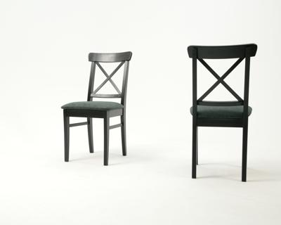 Стул ZiP-mebel Стул Ингольф ПМ чёрный/зелёный арт. R100753B07