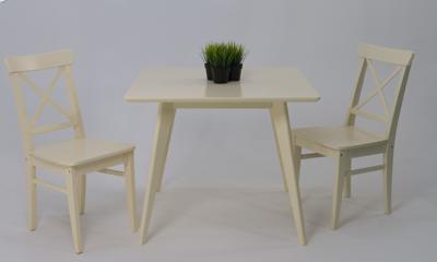 Стол ZiP-mebel Стол Сканди М 100 слоновая кость со стульями Ингольф слоновая кость арт. F404109S00X2R100741S00