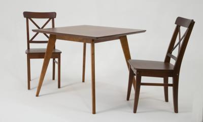 Стол ZiP-mebel Стол Сканди М 100 орех со стульями Ингольф орех арт. F404114W00X2R100742W00