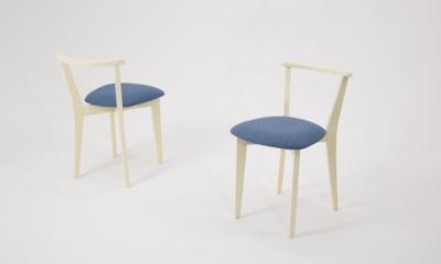Стол ZiP-mebel Стол Сканди К 100 слоновая кость со стульями Франк слоновая кость рогожка синий арт. F004100S00X2R101709S03
