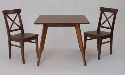 Стол ZiP-mebel Стол Сканди М 90 орех со стульями Ингольф орех арт. F404121W00X2R100742W00
