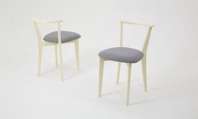 Стол ZiP-mebel Стол Сканди М 90 орех/слоновая кость со стульями Франк слоновая кость рогожка серый арт. F404119WUSX2R101709S01