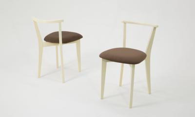 Стол ZiP-mebel Стол Сканди М 90 слоновая кость/натур со стульями Франк слоновая кость велюр коричневый арт. F404122SUNX2R101709S04