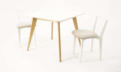 Стол ZiP-mebel Стол Сканди М 90 натур/слоновая кость со стульями Франк слоновая кость велюр бежевый арт. F404120NUSX2R101709S02