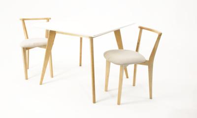 Стол ZiP-mebel Стол Сканди М 90 натур/слоновая кость со стульями Франк натур велюр бежевый арт. F404120NUSX2R101707N02