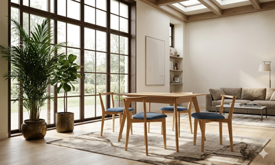 Стул ZiP-mebel Стул Франк, натур синий арт. R101708N03