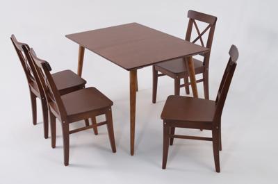 Стол ZiP-mebel Стол Монте 120 орех со стульями Ингольф Орех арт. F514135W00X4R100742W00