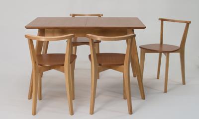 Стол ZiP-mebel Стол Сканди 120 натур со стульями Франк натур арт. F514106N00X4R100701N00