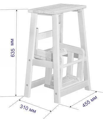 Стул-лестница ZiP-mebel Табурет-стремянка Марк, Орех арт. A111641W00