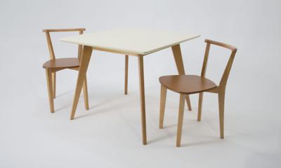 Стол ZiP-mebel Стол Сканди М 90, Натуральное дерево/Слоновая кость арт. F404120NUS