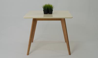 Стол ZiP-mebel Стол Сканди М 90, Натуральное дерево/Слоновая кость арт. F404120NUS