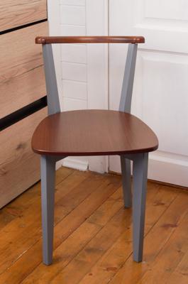 Стул ZiP-mebel Стул Франк Ж, Орех/Серый арт. R100713GUW