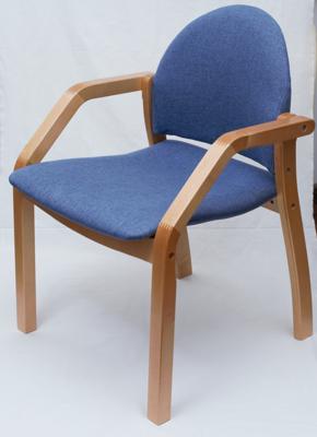 Стул ZiP-mebel Стул-кресло Джуно 2.0, Натуральное дерево/ Синий арт. Z112803N03