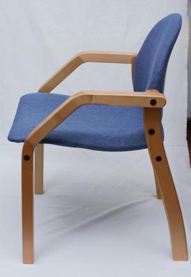 Стул ZiP-mebel Стул-кресло Джуно 2.0, Натуральное дерево/ Синий арт. Z112803N03