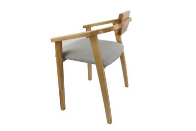 Стул ZiP-mebel Стул-кресло Челси ПМ, Натуральное дерево/Серый арт. Z011845N01