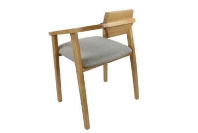 Стул ZiP-mebel Стул-кресло Челси ПМ, Натуральное дерево/Серый арт. Z011845N01
