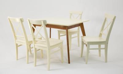 Стол ZiP-mebel Стол Сканди 120, Орех/ Слоновая кость арт. F514101WUS