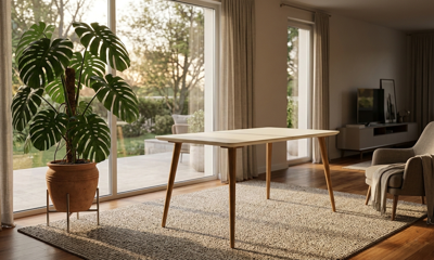 Стол ZiP-mebel Стол Монте 120, Натуральное дерево/Слоновая кость арт. F514132NUS