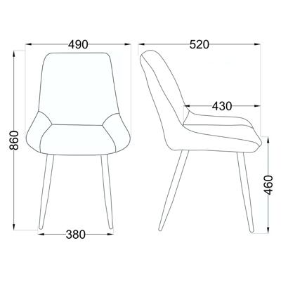 Стул AksHome Стул Nika, коричневый, велюр арт. ZN-126834