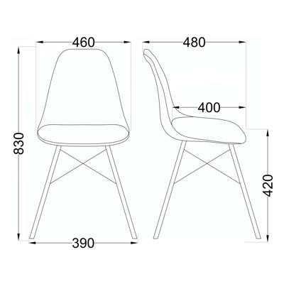 Стул AksHome Стул Kord, желтый, пластик арт. ZN-126758