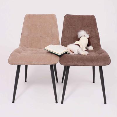 Стул AksHome Стул FRED NEW, коричневый вельвет/черный арт. ZN-183236