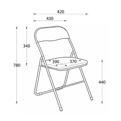 Стул AksHome Стул складной JAKE, ECONOM, кожзам, чёрный арт. ZN-368727