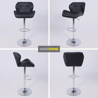 Стул барный AksHome Стул барный Berlin, черный, экокожа арт. ZN-126494