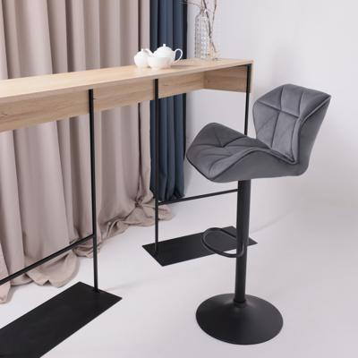 Стул барный AksHome Стул барный Berlin, темно-серый, велюр арт. ZN-126501