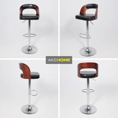 Стул барный AksHome Стул барный Bruno, чёрный, экокожа арт. ZN-126507