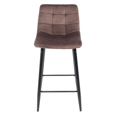 Стул барный AksHome Стул барный Mia, коричневый, велюр арт. ZN-126554
