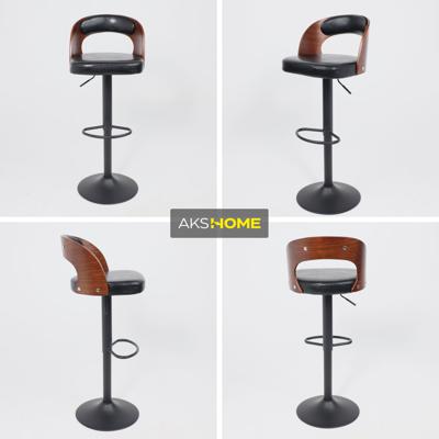 Стул барный AksHome Стул барный BRUNO, черный/черный арт. ZN-273770