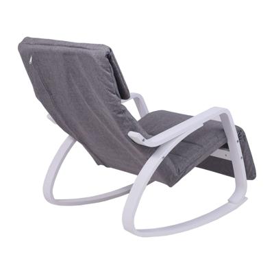 Кресло AksHome Кресло-качалка SMART, ткань, серый/белый арт. ZN-273776