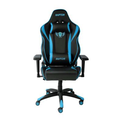 Кресло компьютерное AksHome Кресло поворотное Raptor, синий + черный, экокожа арт. ZN-173095