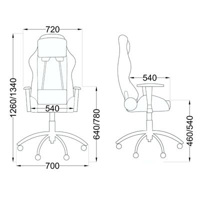 Кресло компьютерное AksHome Кресло поворотное Raptor, синий + черный, экокожа арт. ZN-173095