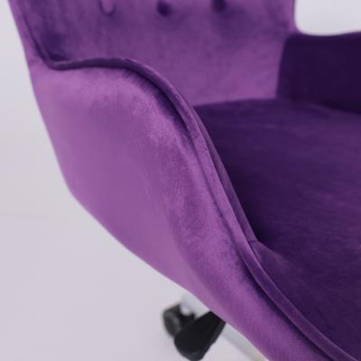 Кресло компьютерное AksHome Кресло поворотное Bella, фиолетовый, велюр арт. ZN-125879