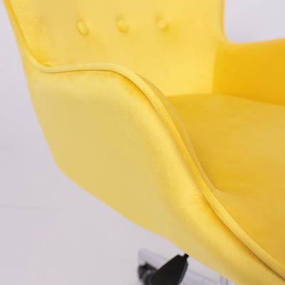 Кресло компьютерное AksHome Кресло поворотное Bella, желтый, велюр арт. ZN-125889