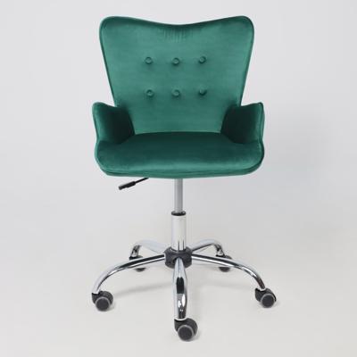Кресло компьютерное AksHome Кресло поворотное Bella, темно-зеленый, велюр арт. ZN-125888