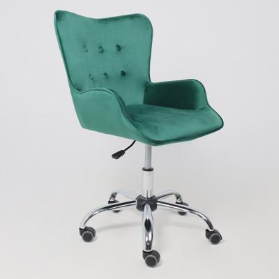 Кресло компьютерное AksHome Кресло поворотное Bella, темно-зеленый, велюр арт. ZN-125888