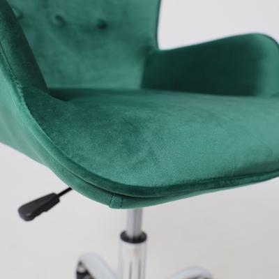 Кресло компьютерное AksHome Кресло поворотное Bella, темно-зеленый, велюр арт. ZN-125888
