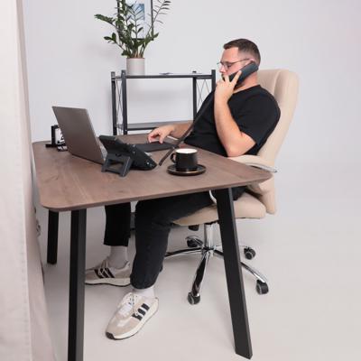 Кресло компьютерное AksHome Кресло поворотное King, бежевый, экокожа арт. ZN-125979