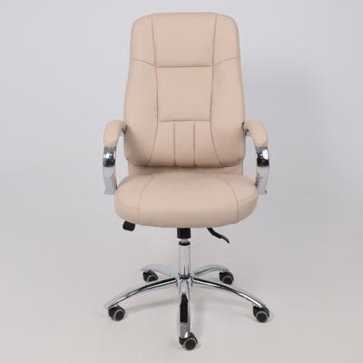 Кресло компьютерное AksHome Кресло поворотное King, бежевый, экокожа арт. ZN-125979