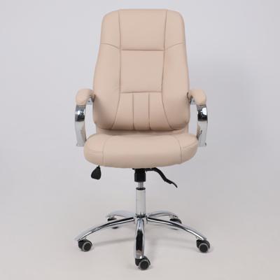 Кресло компьютерное AksHome Кресло поворотное King, бежевый, экокожа арт. ZN-125979