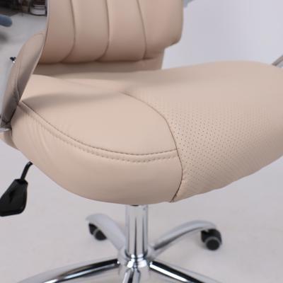 Кресло компьютерное AksHome Кресло поворотное King, бежевый, экокожа арт. ZN-125979