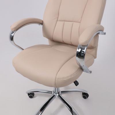 Кресло компьютерное AksHome Кресло поворотное King, бежевый, экокожа арт. ZN-125979