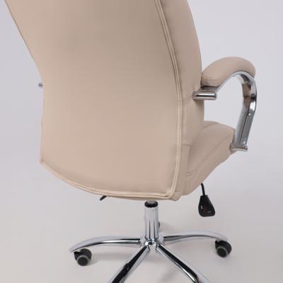 Кресло компьютерное AksHome Кресло поворотное King, бежевый, экокожа арт. ZN-125979