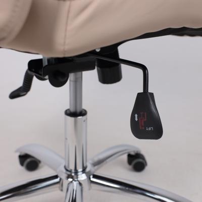 Кресло компьютерное AksHome Кресло поворотное King, бежевый, экокожа арт. ZN-125979