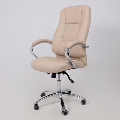Кресло компьютерное AksHome Кресло поворотное King, бежевый, экокожа арт. ZN-125979